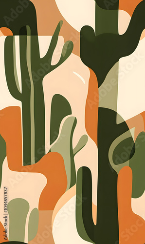 Whimsical Floral and Foliage Designs seamless pattern: Playful Doodles, Geometric Leaves, and Elegant Wildflowers in Bold and Soft Color Palettes.