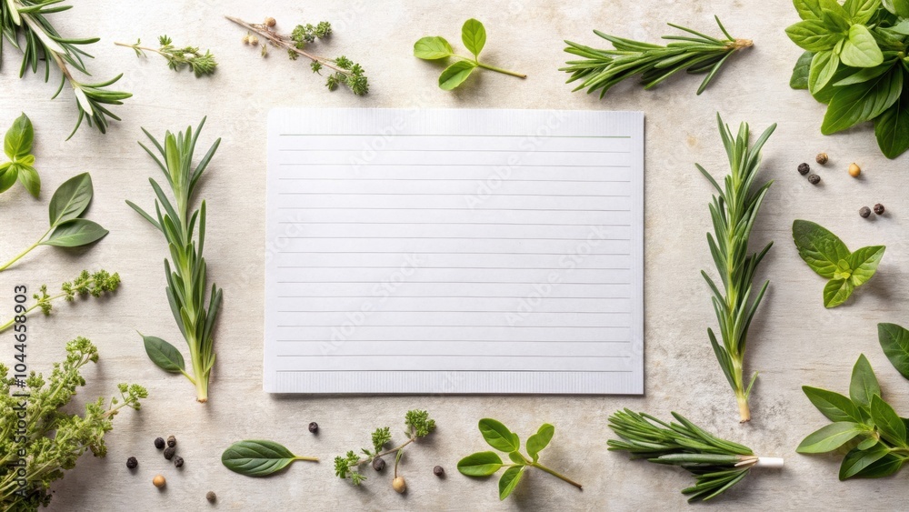 Minimalist recipe card with hand-drawn herb s, minimalist, recipe card, herb, drawing,culinary, cooking, kitchen, simple, clean Minimalist recipe card with hand-drawn herb s, minimalist, recipe card, herb, drawing,culinary, cooking, kitchen, simple, clean