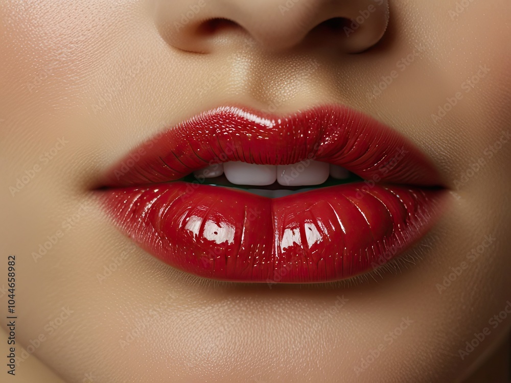 Fototapeta premium close up lips of GIRL,,close up lips