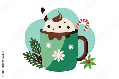 cute winter mug with warm coco H.eps