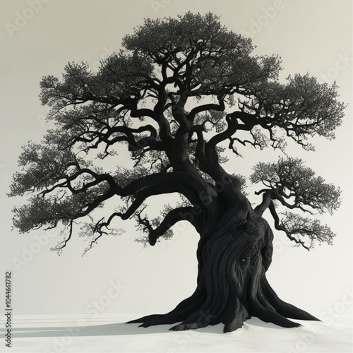 dramatic detailed silhouette of a large spreading oak tree.Tree Oak Linden Tree royalty-free stock illustration.A drawing of a tree with the word tree on it.