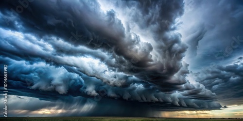 Dark and moody rain storm clouds covering the overcast sky , weather, clouds, storm, ominous, atmospheric, gloomy