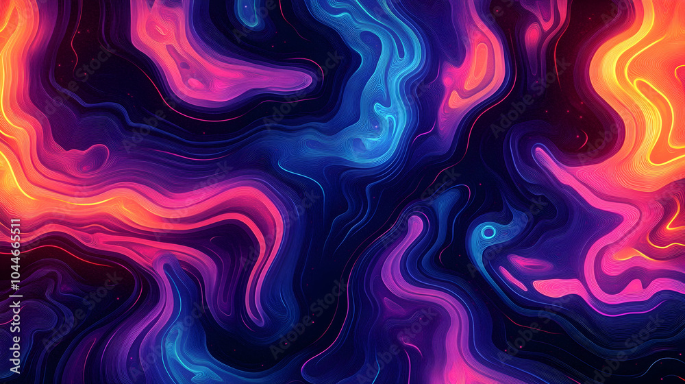 Fototapeta premium Abstract colorful liquid background with vibrant waves and swirls.