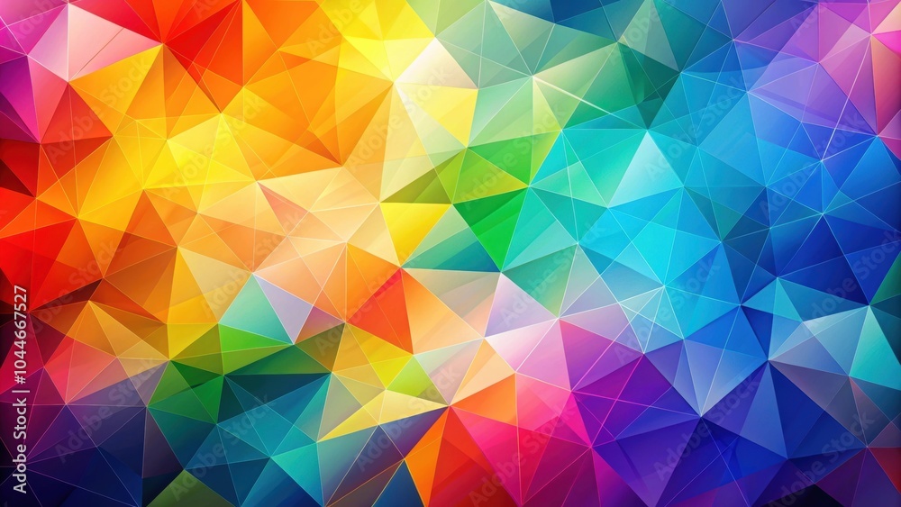 Obraz premium Colorful geometric abstract background with gradient triangulated shapes , Triangles, Geometric, Colorful, Abstract