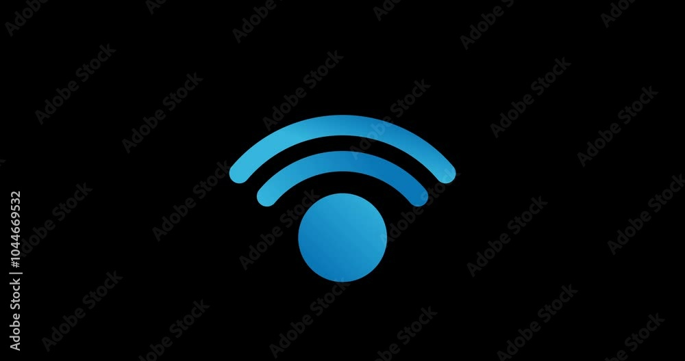 Animated Wi-Fi icon. The icon of a free connection or a WiFi distribution zone