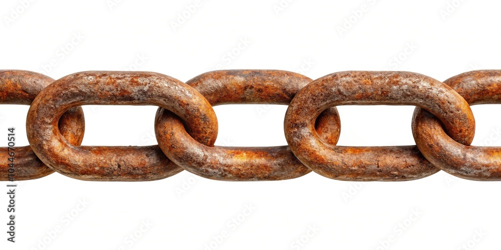Symmetrical rusty chainlink fence isolated on white background Symmetrical rusty chainlink fence isolated on white background