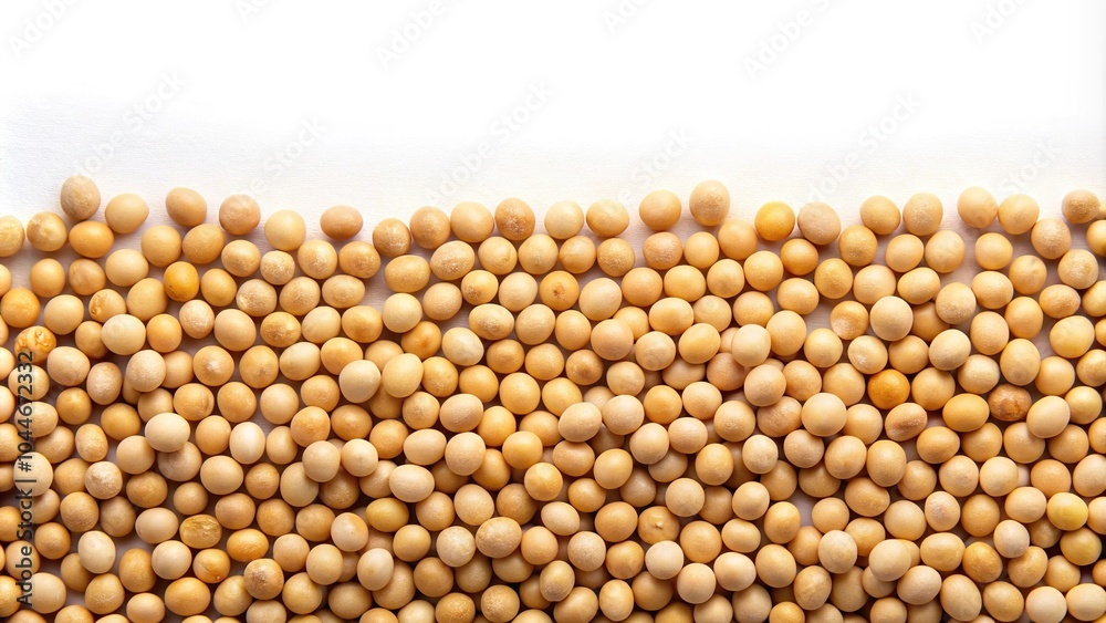 Symmetrical soybean seeds isolated on white background Symmetrical soybean seeds isolated on white background