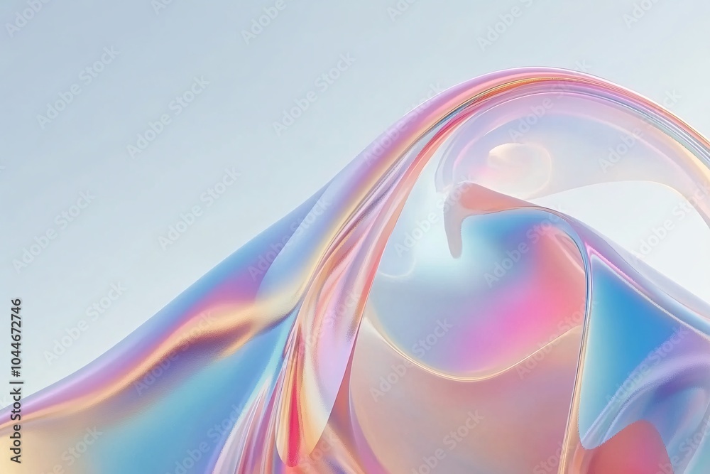 Abstract Holographic Background: Iridescent Fluid Design Abstract Holographic Background: Iridescent Fluid Design