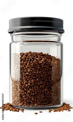 Coffee jar isolated on white background