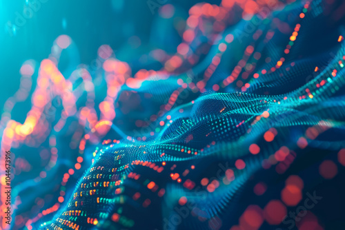 A dynamic background of financial charts and graphs in neon colors, symbolizing a bullish market trend.