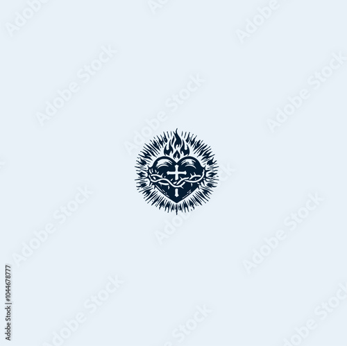 THESE HIGH QUALITY SACRED HEART JESUS VECTOR FOR USING VARIOUS TYPES OF DESIGN WORKS LIKE T-SHIRT, LOGO, TATTOO AND HOME WALL DESIGN
