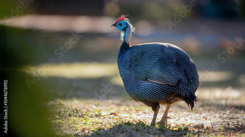 A photo of guinea fowl in the outdoors