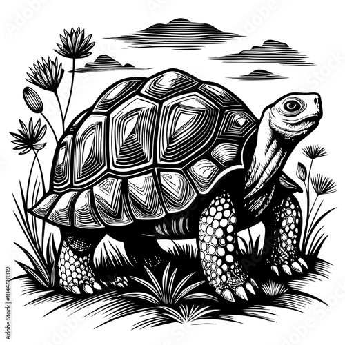 turtle printable black color vector