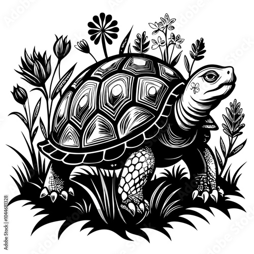turtle printable black color vector