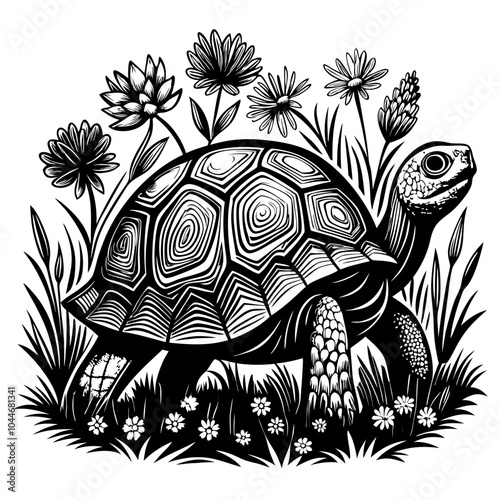 turtle printable black color vector