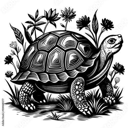turtle printable black color vector