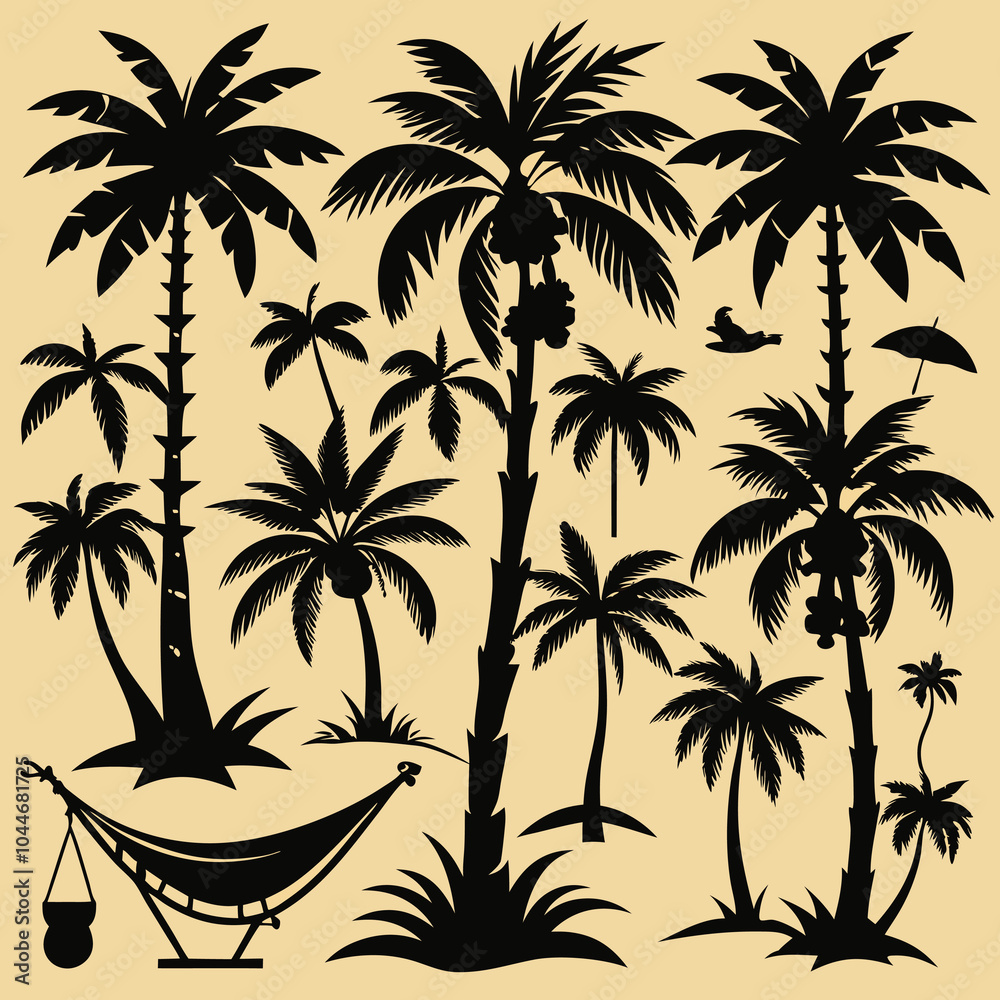 Fototapeta premium palm tree silhouettes