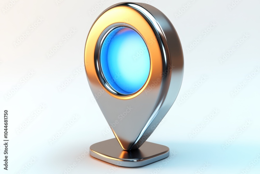 Blue Location Pin with Glossy Finish Blue Location Pin with Glossy Finish