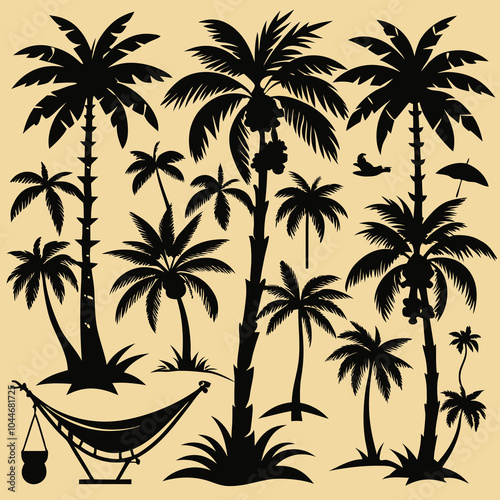 palm tree silhouettes