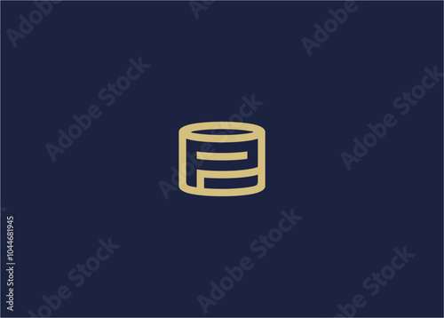letter p with can logo icon design vector design template inspiration