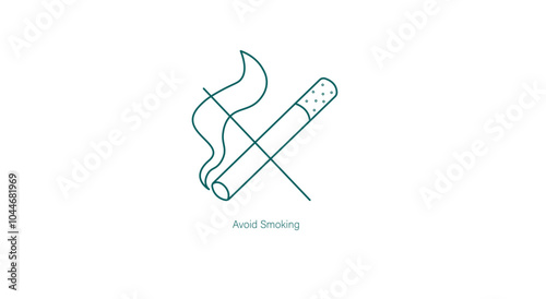 Avoid Smoking Vector Icon for Healthy Living and Lung Care
