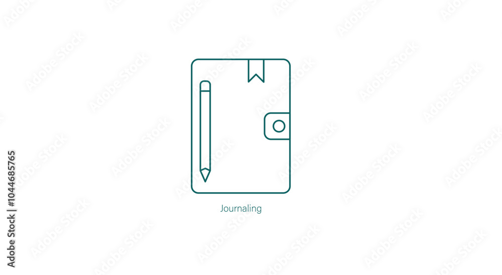 Journaling Vector Icon for Personal Reflection and Mental Health Journaling Vector Icon for Personal Reflection and Mental Health