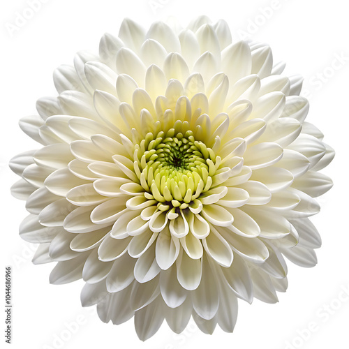 White Chrysanthemum with Layered Petals