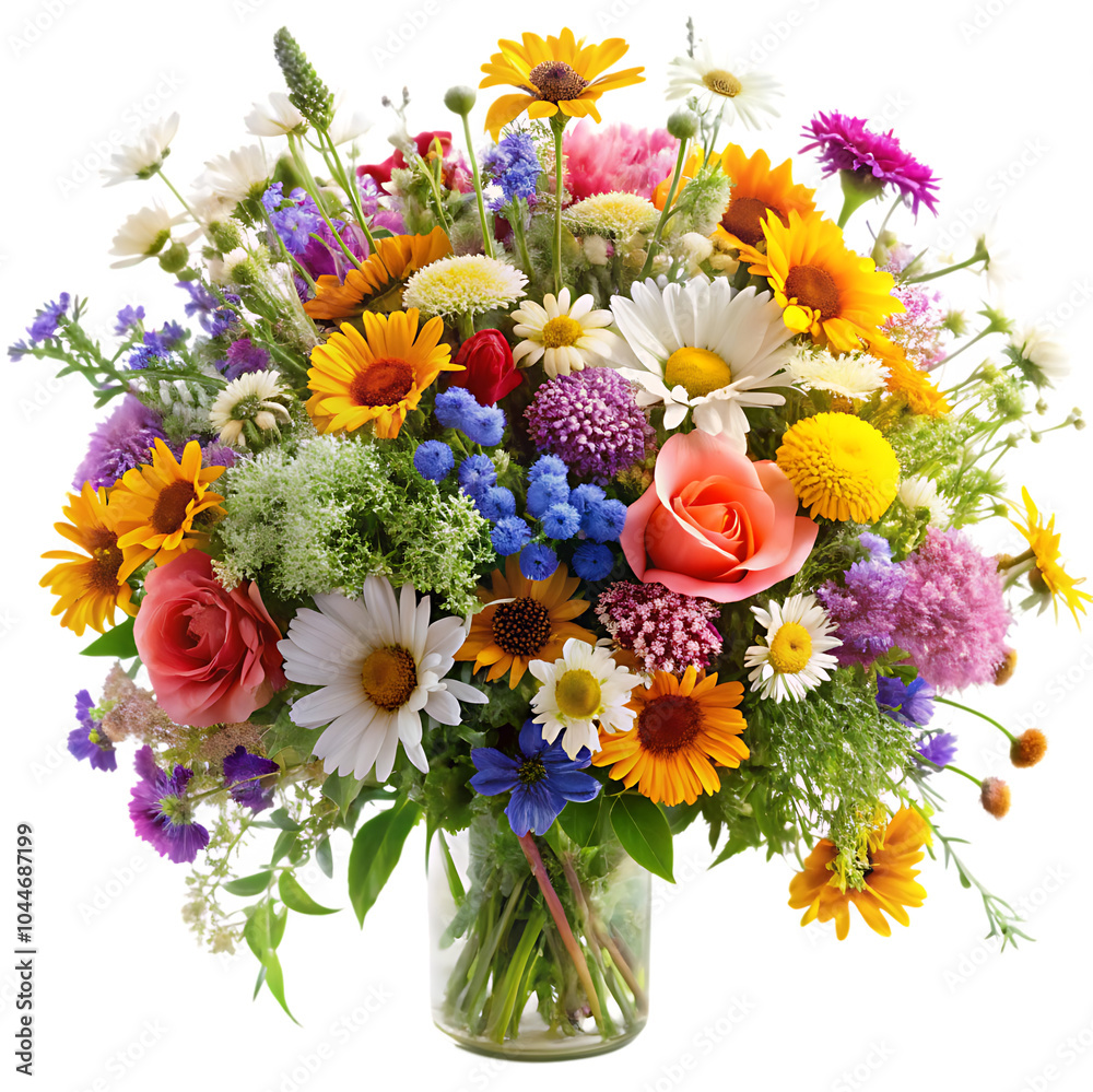 Obraz premium Wildflower Bouquet with Mixed Blooms