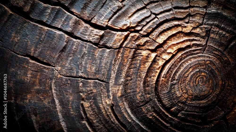 Obraz premium Rustic Wood Grain Patterns with Natural Lighting