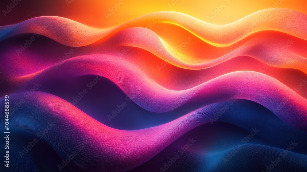 Obraz premium Abstract colorful wavy background with soft glow, perfect for modern design.