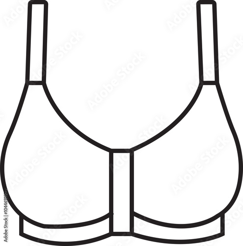 Fashionable female lingerie collection, vector seamless pattern line icon on white background. 