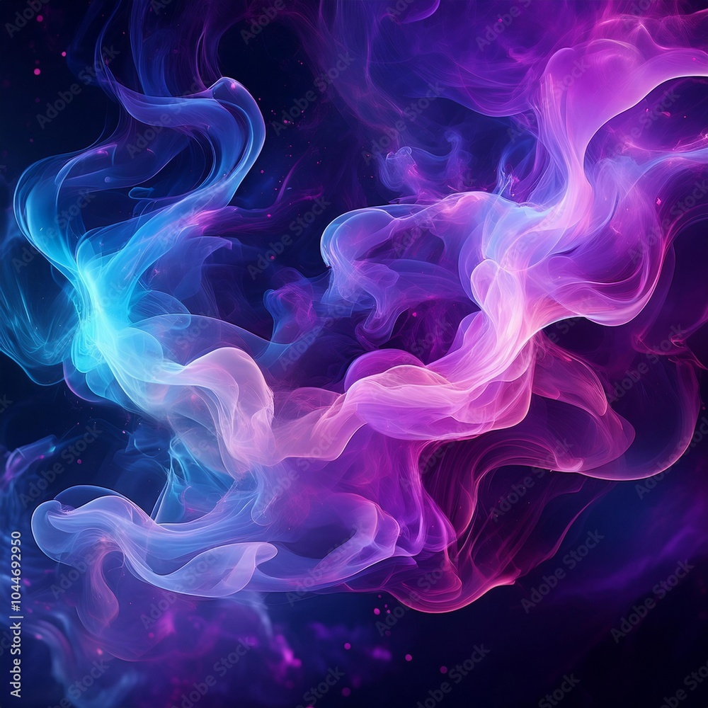 Fototapeta premium Galactic Smoke with Iridescent Neon Colors