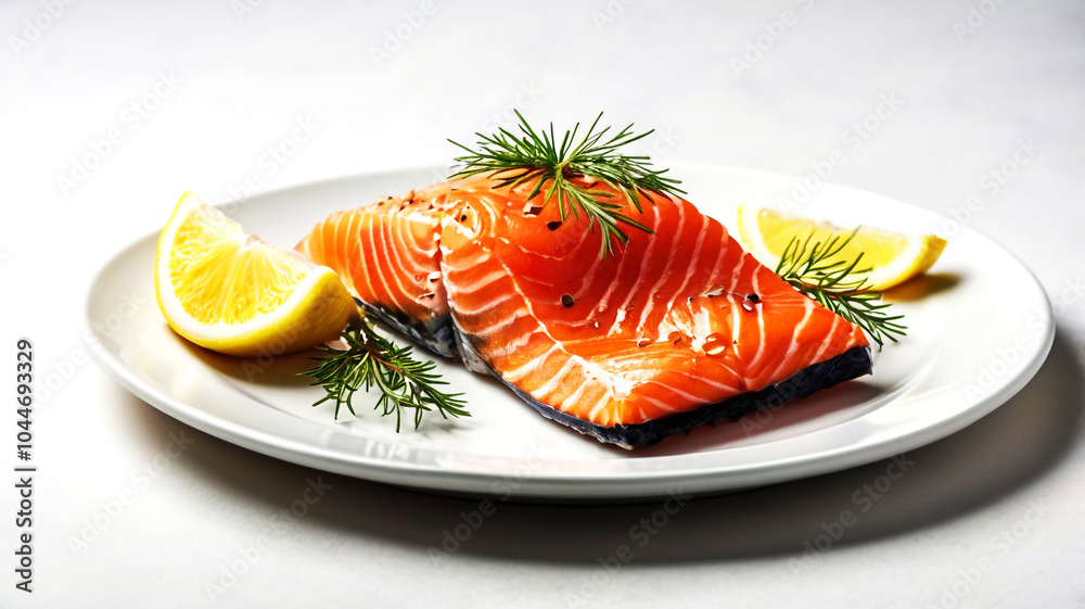 Pieces of fresh salmon Pieces of fresh salmon
