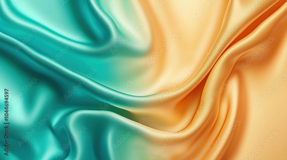 Obraz premium Elegant Teal to Gold Gradient: Minimalist Luxury