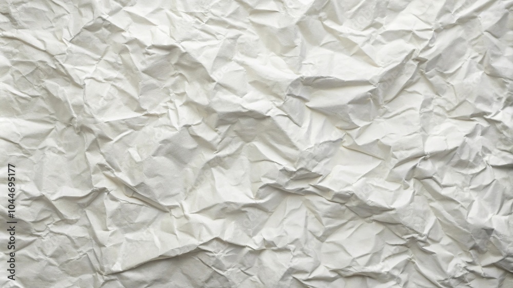 Fototapeta premium Texture of white crumpled paper wrapping background