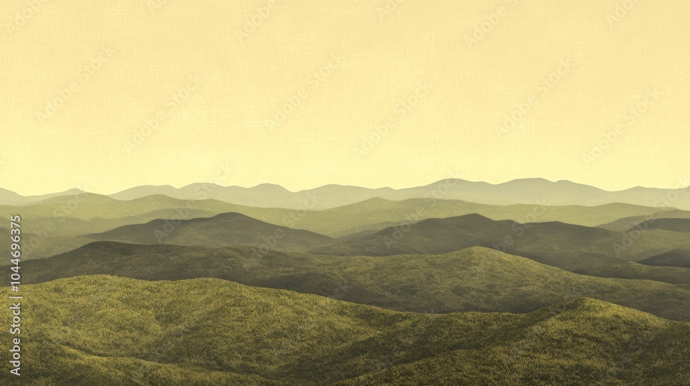 Naklejka premium Textured Golden Hour Landscape with Soft Light