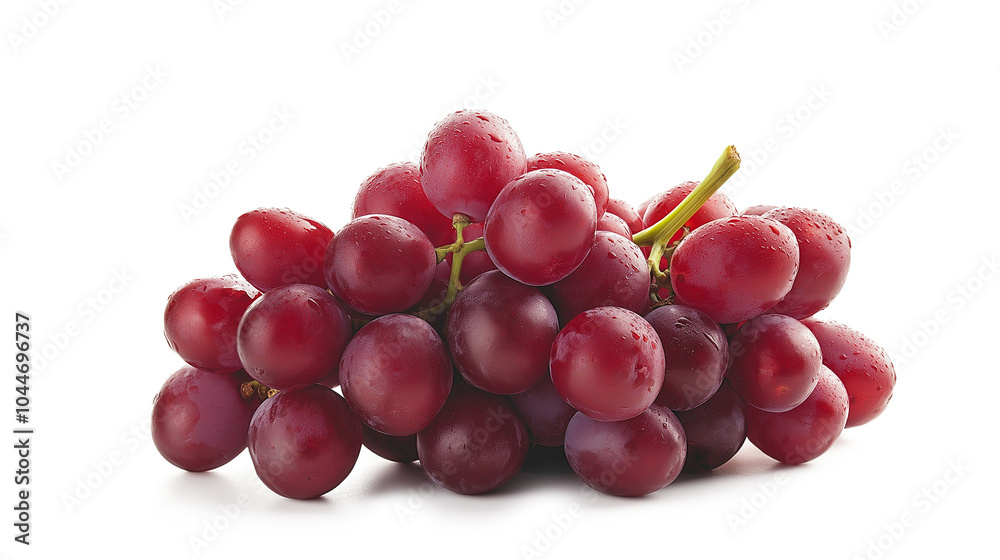 Red grapes bunch isolated on a white background Red grapes bunch isolated on a white background