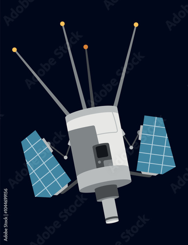 Obraz na płótnie A Vibrant Pixel Art Featuring Spacecraft and Satellite from Imagination w salonie