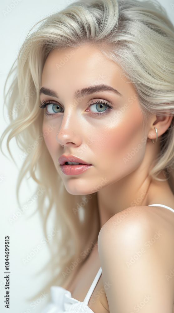 Natural Beauty Portrait of Mature and Middle-Aged Woman in Elegant Studio Lighting for Skincare and Anti-Aging Product Advertisements Natural Beauty Portrait of Mature and Middle-Aged Woman in Elegant Studio Lighting for Skincare and Anti-Aging Product Advertisements
