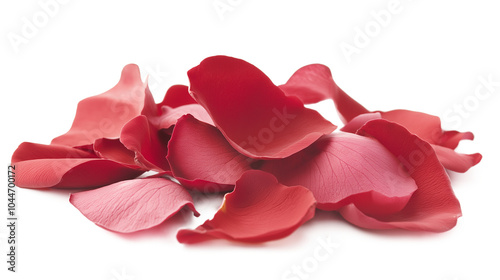 Rose petals flower petal plant isolated on a white background