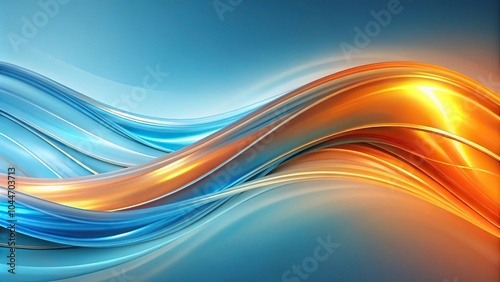 Tilted angle abstract light background with flowing forms