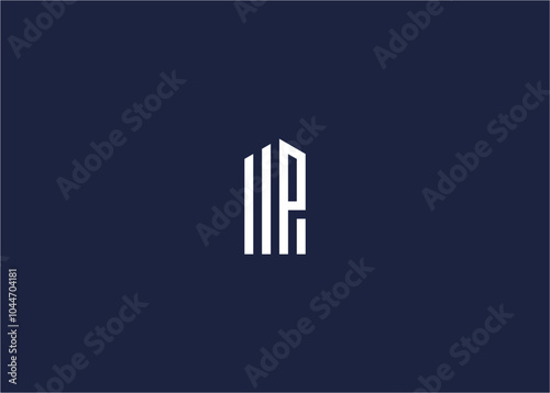 letter p with building logo icon design vector design template inspiration