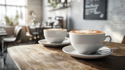 Wallpaper Mural The Coffee Cups on Table Torontodigital.ca