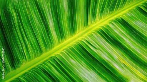 Closeup of Green Leaf Veins