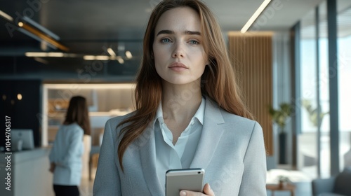 The Businesswoman with Smartphone