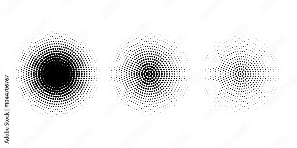 Fototapeta premium Halftone gradient. Dotted gradient, smooth dots spraying and halftones dot background seamless