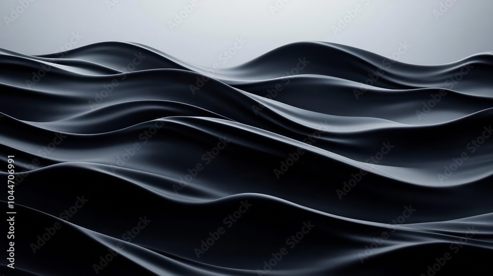 Fototapeta premium Light and shadow interplay on a flowing water surface, capturing the delicate movement and organic textures in a monochrome aesthetic