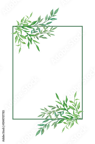 FRAME FLORAL WATERCOLOR BACKGROUND ABSTRACT