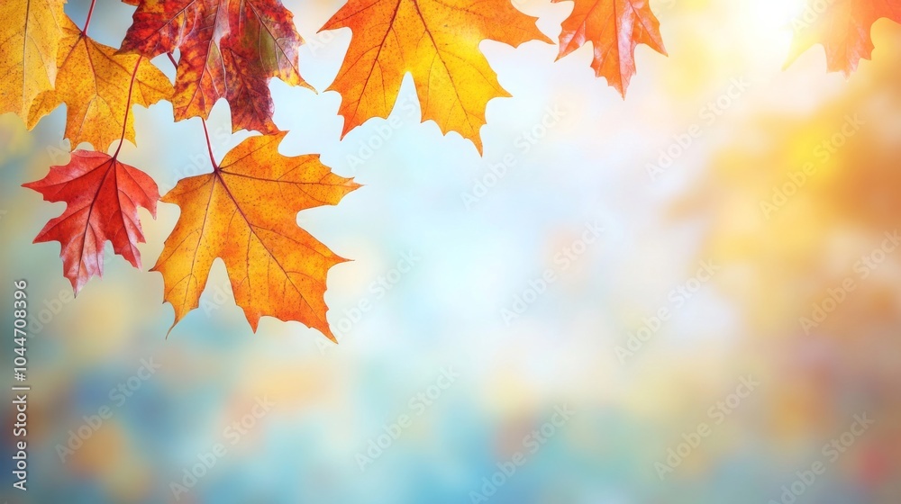 Vibrant Fall Foliage with Studio Lighting Vibrant Fall Foliage with Studio Lighting