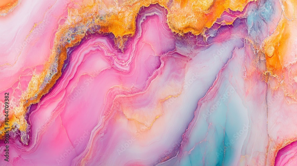 Fototapeta premium Vibrant Marble Swirl Background with Diffused Lighting